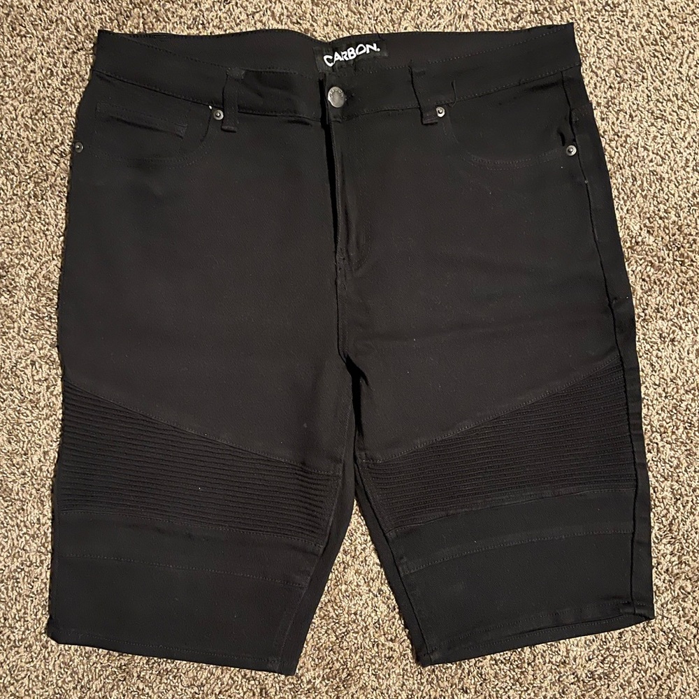 Denim Biker Shorts